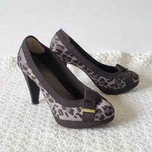 Christian Sirano Grey Leopard Heels